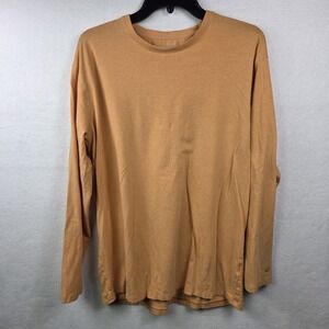 Coolibar Morada‎ Everyday Long Sleeve T Shirt Men's Large Orange UPF 50+ Soft